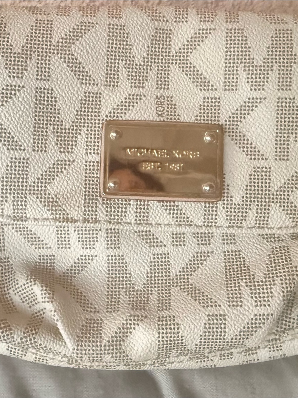 Michael Kors Beige Signature Logo Crossbody Bag mini bag - Picture 9 of 13